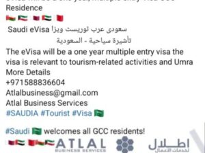 Saudi visit visa apply for an eVisa