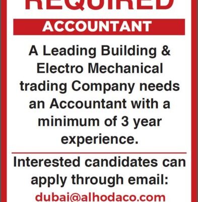 Urgently Required Accountant – Dubai (UAE)