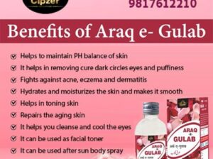 Araq-E-Gulab has health benefits for the Skin