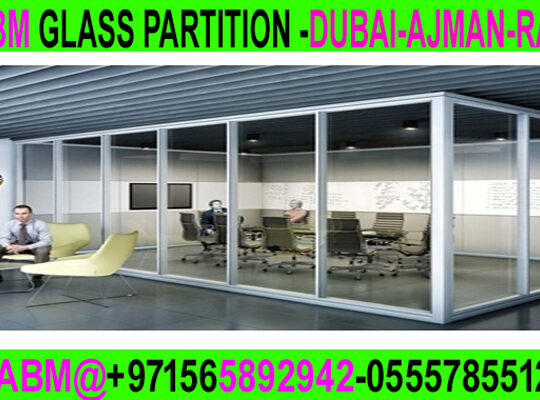 Office Room glass partition company ajman dubai sh