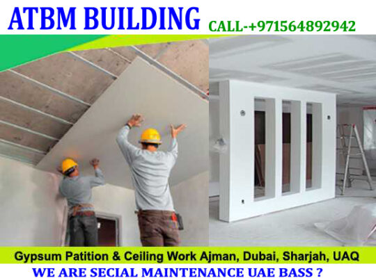 Office Gypsum Wall Partition and Painting Ajman