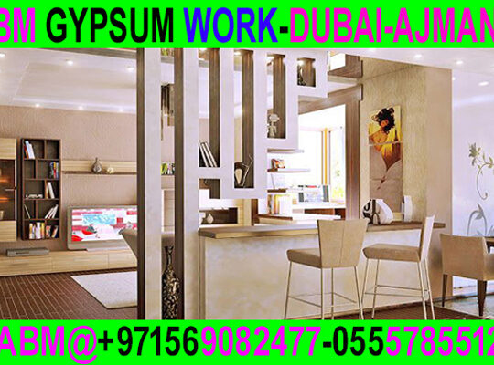 Office Gypsum Wall Partition and Painting Ajman