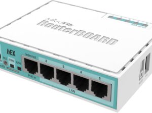 hEX is a five port Gigabit Ethernet router