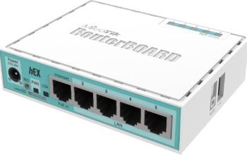 hEX is a five port Gigabit Ethernet router