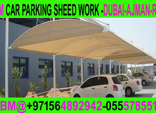 Modern Car Parking Shade Fixing in Dubai Ajman Sha