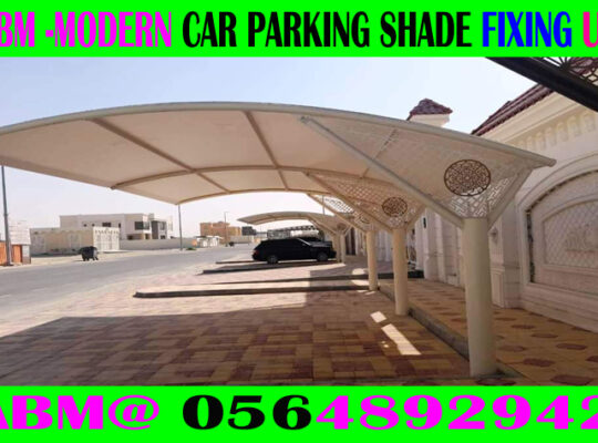 Modern Car Parking Shade Fixing in Dubai Ajman Sha