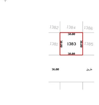 للبيع ارض صناعيه الذيد (9687 )قدم شارع 36