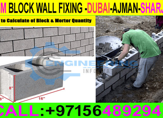 Block wall Fixing work Contractor ajman sharjah