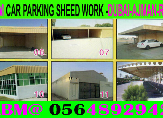 Modern Car Parking Shade Fixing in Dubai Ajman Shj
