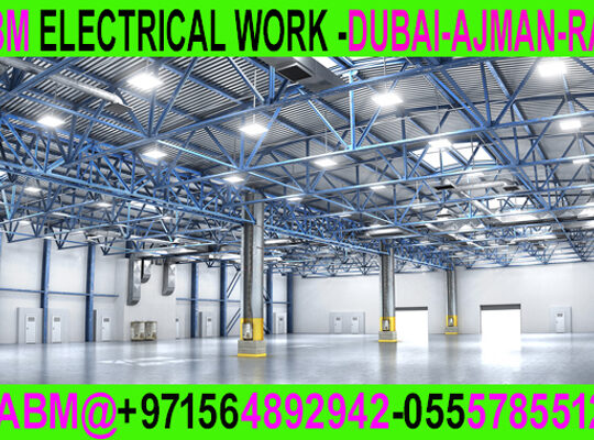 Industrial Light fixing contractor in Ajman Dubai