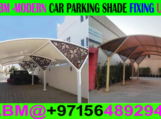 Modern Car Parking Shade Fixing in Dubai Ajman Shj