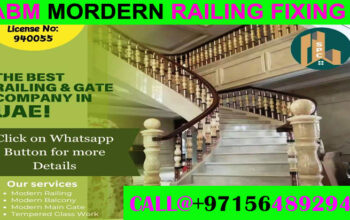 Modern Staircase Railing Fixing Contractor Ajman