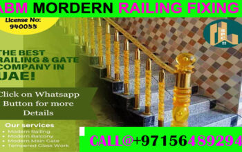 Modern Staircase Railing Fixing Contractor Ajman