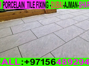 Porcelain Floor Tiles Fixing Contractor dubai ajma