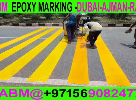Road Marking Flooring in Ajman Dubai Rak