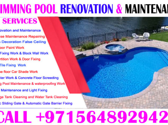 Swimming Pool waterproofing Maintenance in ajman