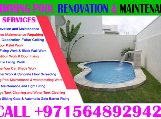 Swimming Pool waterproofing Maintenance in ajman