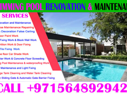 Swimming Pool waterproofing Maintenance in ajman